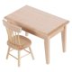 thumbnail image 3 of Tiny Dollhouse Items Miniature Wooden Table And Chairs Set Oak Wood Material Creative :12 Scale 2Pcs, 3 of 5