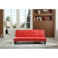 thumbnail image 2 of Alan 67 in. W Armless Faux Leather Straight Sofa in Red, 2 of 5