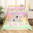 thumbnail image 2 of Koala Juego de Funda Nórdica Koala de dibujos animados juego de cama para niños Niños Niñas Blossom, 2 of 6