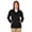 Black, variant on Charles River Apparel 5684 Women's Nu Fitness Quarter Zip-White-XS
