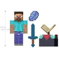 thumbnail image 7 of Minecraft Diamond Level Steve Action Figure, 3 Accessories, 5.5-in Collector Scale, 7 of 7