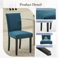 thumbnail image 5 of GarveeHome Dining Chairs Set of 2 Upholstered Parsons Diner Room Chair Sets Fabric Kitchen Chairs with Nailhead Trim/Wood Legs and Padded Cushion Modern Living Room Chairs, Dark Blue, 5 of 9