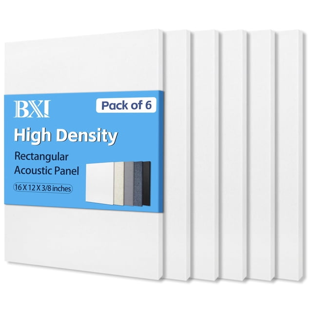 Paquete de 6 paneles acústicos de alta densidad Sound Absorber BXI