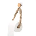 thumbnail image 3 of Djiypn Wall Mounted Toilet Paper Holder with Wooden Bead - Elegant and Functional Bathroom Storage Solution Perfect for Small Spaces, RVs, and Apartments - Versatile for Towels and Curtain Decor, 3 of 7