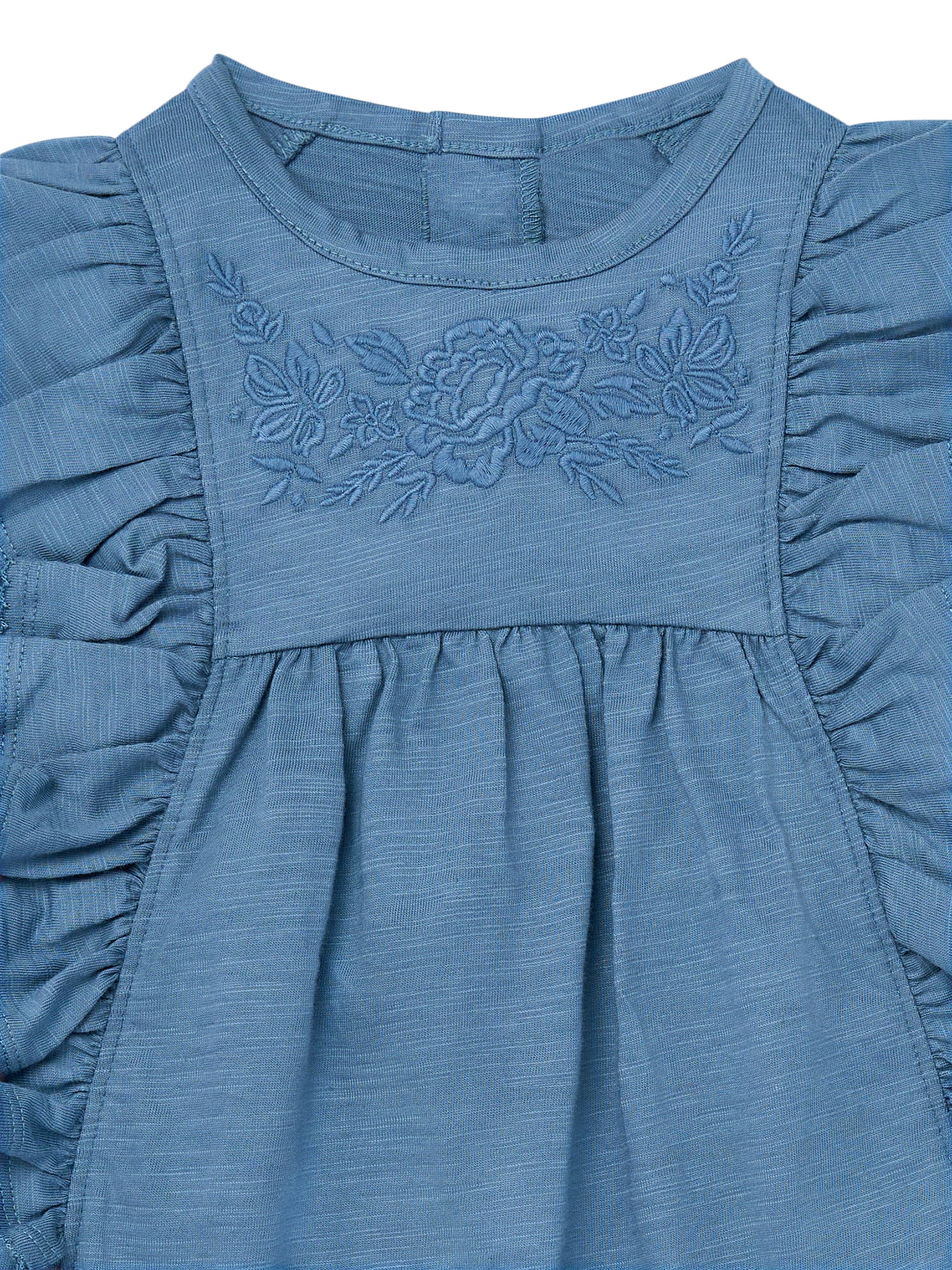 Modern Moments by Gerber Toddler Girl Dress with Ruffles, Sizes 12M-5T