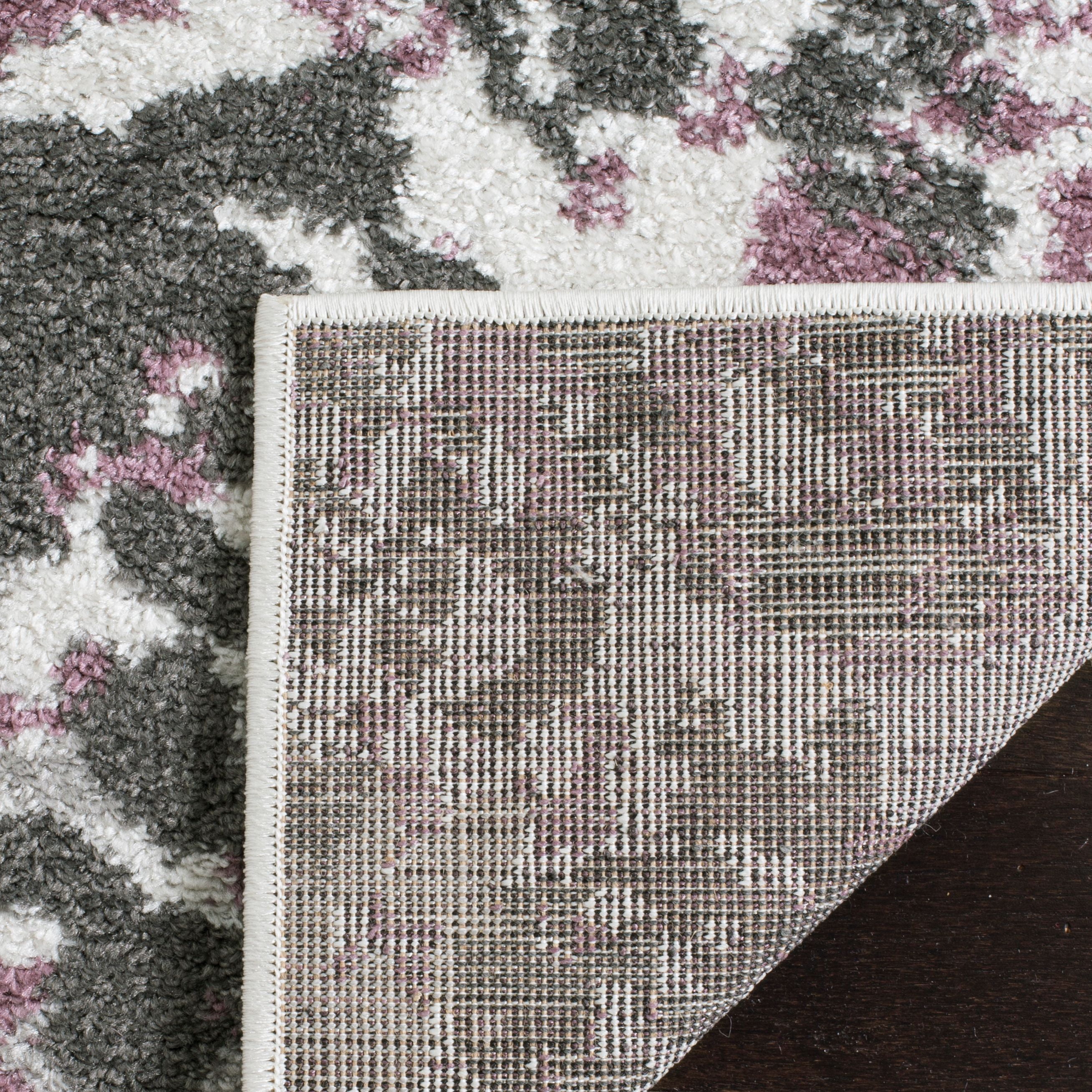 SAFAVIEH Adirondack Jermaine Floral Runner Rug, Ivory/Purple, 2'6" x 8'