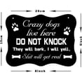 thumbnail image 6 of Funny Dog Sign for Home Decor Do Not Knock Sign Crazy Dogs Signs 8 x 6 Inch No Soliciting Dog Will Bark Sign for House, 6 of 6