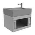 thumbnail image 3 of Nile 24" Gray Wood Floating Vanity with Gray Top and Chrome Trim, 3 of 10