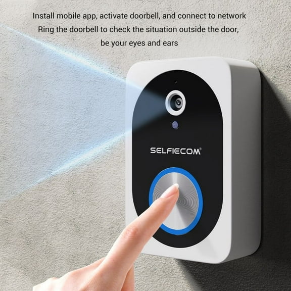 Visual Smart Doorbell with Color Intercom, 0.3 Megapixel Camera for Home Security