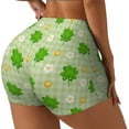 thumbnail image 2 of Wukai St Patrick's Day11 Print Pack Biker Shorts for Women Yoga Workout Gym Running Scrunch Active Shorts-, 2 of 8