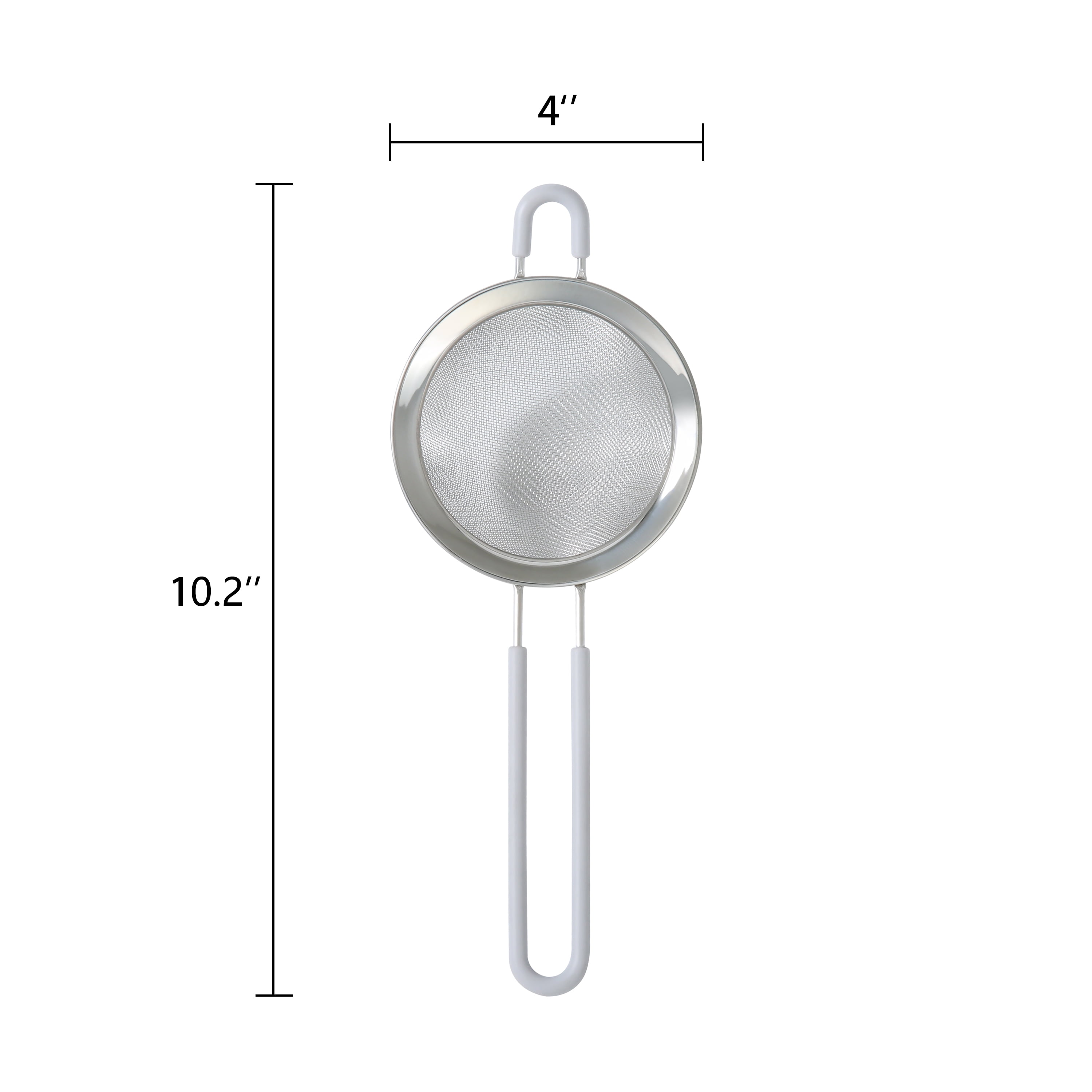 Mainstays 4" Premium Stainless Steel Fine Mesh Strainer, Silver