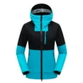 thumbnail image 1 of Bigersell Women Long Sleeve Zip up Jackets Ski Suits Fall and Winter Women Rain Jackets Outdoor Removable Waterproof Keeping Warm Thicken Hooded Patchwork Raincoat Ski Suit Female Full Zip Warm Coats, 1 of 6
