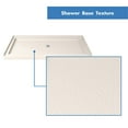 thumbnail image 4 of SlimLine 32 Inch D x 54 Inch W x 2-3/4 Inch H Center Drain Single Threshold Shower Base in Biscuit, 4 of 4