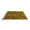 thumbnail image 2 of Ahgly Company Machine Washable Indoor Square Persian Yellow Traditional Area Rugs, 8' Square, 2 of 4