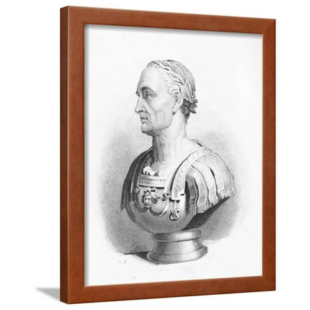 Bust of Julius Caesar Framed Print Wall Art