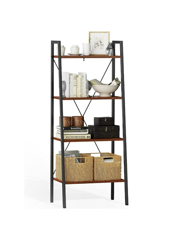 Leaning Bookcases Ladder Shelves