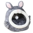 thumbnail image 2 of Cats Cave Bed Puppy Sleeping Bed Small Dog Bed Non Slip Cuddle Cat Privacy Space with Interactive Ball Toy Super Soft Cushion Gray Small, 2 of 3