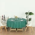 thumbnail image 5 of (12 Pack) Hunter Green Premium Round Heavy-Duty Plastic Table Covers (Reusable), 5 of 6