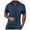 Navy, variant on LUOGENLI Vintage Shirts for Men Graphic Tee Summer Clothes Men's Short Sleeve T Shirt Casual Button Solid Holiday Beach Shirts Tops Shirts for Men Graphic Tee Funny St. Patrick's Day XXXL