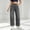 Gray women wide leg jeans a1, variant on Cagogo Women Wide Leg Elastic Waist Flowy Casual Pants Loose Long Jeans Streetwear Vacation Trousers with Pockets Summer Beach Travel, Gray L
