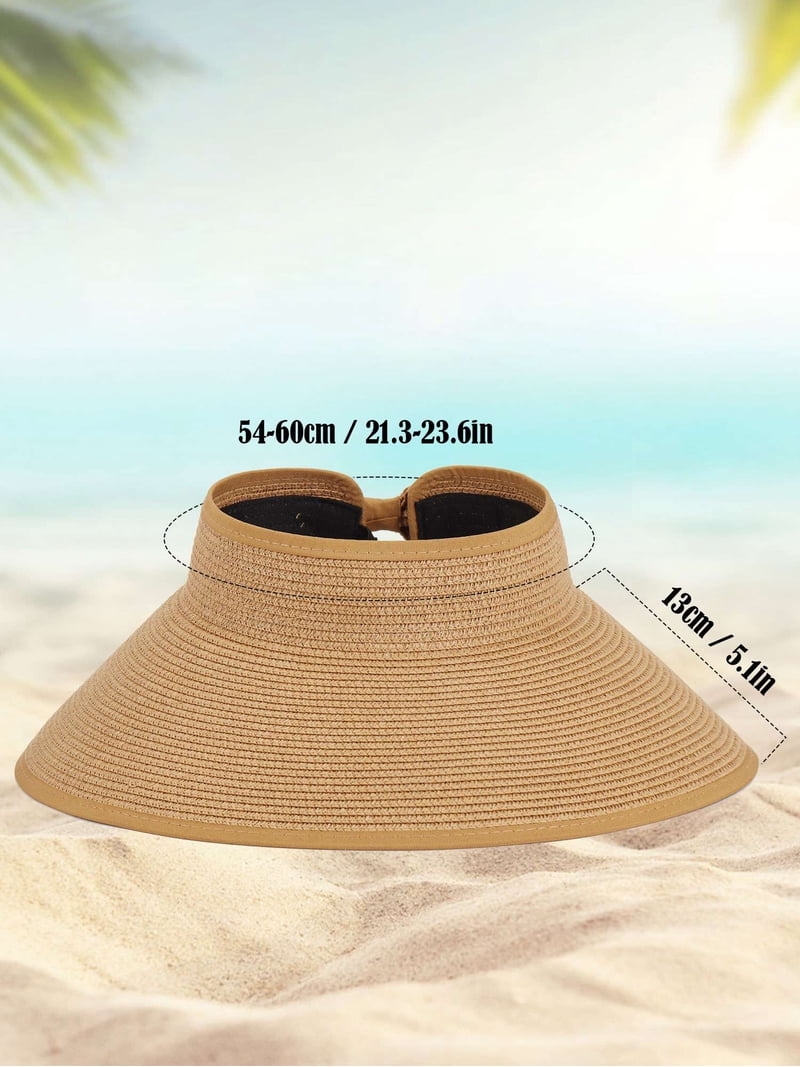 Gustave 2 Pack Straw Sun Visor Hat for Women UV Protection  display picture 1