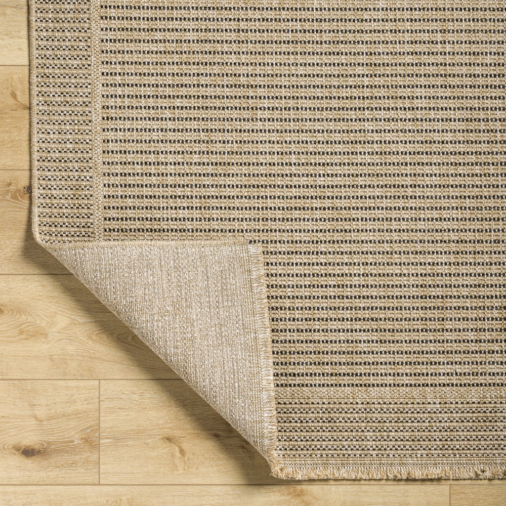 Livabliss Outdoor Rugs, 8x10 Mirage Cottage Tan Area Rug for Patio, Porch, Deck, Backyard, Waterproof Indoor Outdoor Carpet (7'10" x 10')