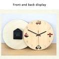 thumbnail image 4 of Reloj de pared adhesivo de madera retro de bricolaje Reloj colgante resistente al agua de bajo ruido para el hogar, WPC011a kenally HA001626-01, 4 of 6