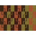 thumbnail image 1 of Ahgly Company Machine Washable Indoor Rectangle Transitional Dark Bisque Brown Area Rugs, 7' x 10', 1 of 7