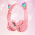 thumbnail image 4 of Auriculares Inalámbricos De La Oreja De Gato LED Luz De Sonido Envolvente Para rosado, 4 of 8