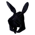 thumbnail image 1 of EYIIYE Kids Girls Boys Solid Color Fleece Hat Bunny Ear Hat Button Closure Rabbit Hat Cute Soft Warm Winter Cap, 1 of 3