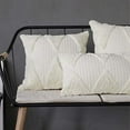 thumbnail image 2 of Fennco Styles Handcrafted Tufted Geometric Decorative Throw Pillow Cover & Insert 20" W x 20" L - White Cushion for Home, Couch, Living Room, Bedroom, Living Room, Office Décor, 2 of 4