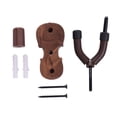 thumbnail image 2 of Percha Soporte de gancho para colgar en la pared Violín Violín Viola Gancho con soporte para arco Cojín de goma Base de madera Tomshoo Percha, 2 of 4