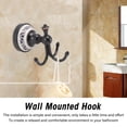 thumbnail image 3 of BIMZUC Retro 3‑Prong Wall Hook – Blue & White Porcelain Design, Corrosion‑Resistant, Ideal for Bathroom, Bedroom, Kitchen, 3 of 6