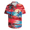thumbnail image 3 of ZQUUVOU Men's Hawaiian Shirt Casual Floral Print Short Sleeve Shirt (C-Multicolor,XL), 3 of 5