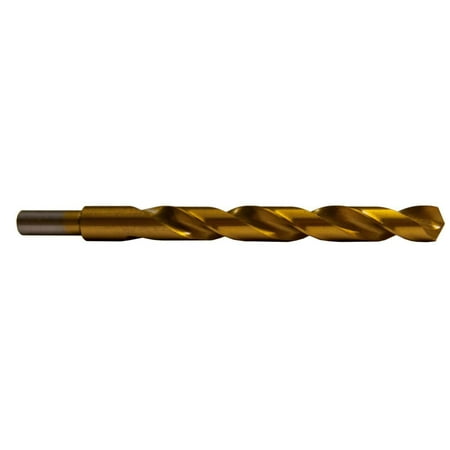 

Century Drill & Tool 1/2 Titanium Drill Bit - 135 deg. Quick-Cut Point - Offers 8X increased resistance to wear for longer life 1/card sold by each