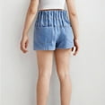 thumbnail image 5 of ZACPNCV Jean Shorts for Girls High Waisted Casual Denim Shorts Elastic Waist Ruffle Shorts Kids Summer Beach Jeans Blue 5-6 Years, 5 of 7