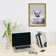 thumbnail image 5 of WFSposter Animals Canvas Wall Art Highland Cow Take Bath in Tub Posters Prints Artwork Funny Bathroom Wall Decor Modern Black Framed Pictures for Toilet Bathroom Decoration Gifts - 12x16", 5 of 5