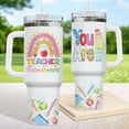 thumbnail image 4 of Teacher Tumbler with Handle and Straw, 40 oz Insulated Cup for Educator, Teacher Coffee Travel Mug, Thank You Gifts for Teachers Day Appreciation, 4 of 6