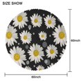 thumbnail image 2 of Round Tablecloth 60 Inch Wrinkle Free Daisy Table Cover Floral Kitchen Dining, 2 of 5