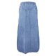 thumbnail image 4 of Falda larga vaquera de cintura alta para mujer - Corte ajustado en A, largo hasta la rodilla, bolsillos con abertura, botones y cremallera - 60 % algodón, 40 % poliéster - Para todas las estaciones, 4 of 5