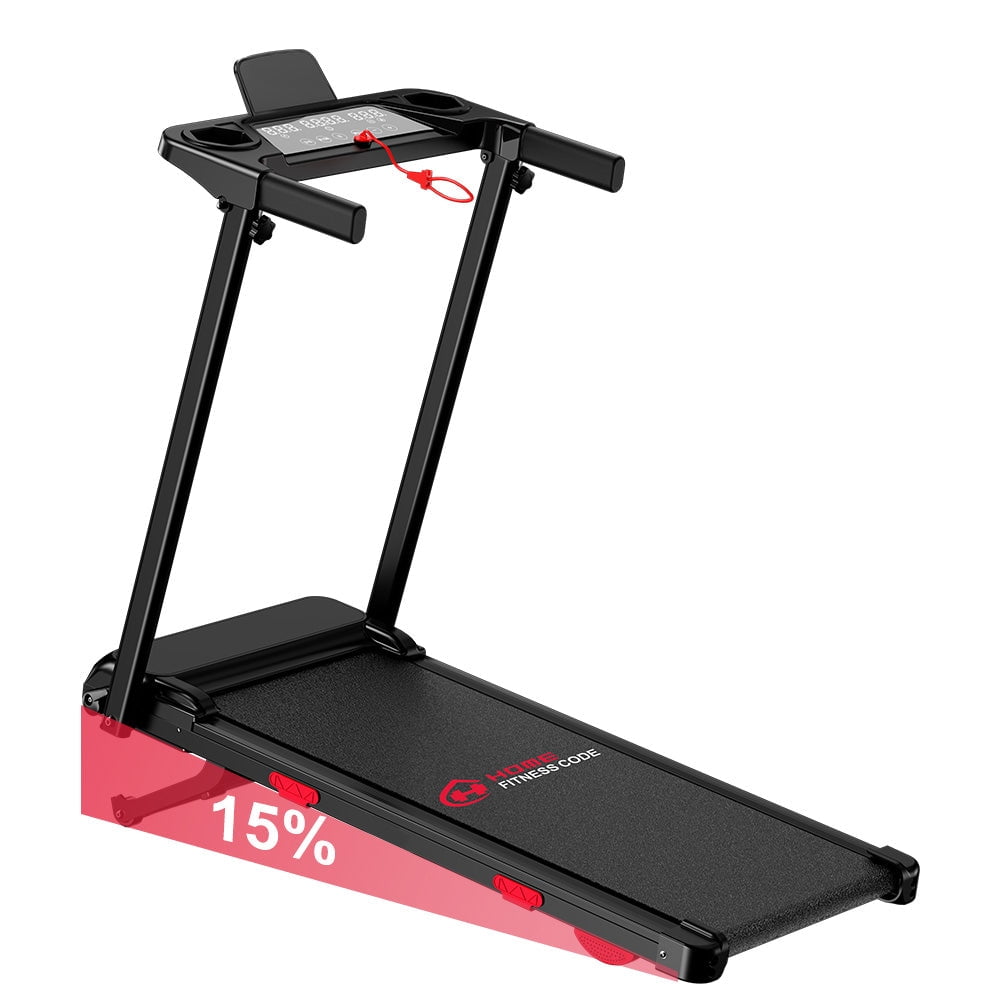 Folding Treadmill Q5 Pro with Brushless Motor, Speed 0.6-7.5MPH, 15% Auto Incline