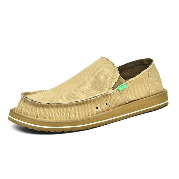 Big Size Men's Casual Low Top Canvas Shoes Male Loafers Sneakers Slip On Breathable Flats Boat Shoes Driving Shoes Moccasins Casual Walking Shoes