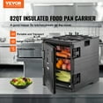 thumbnail image 4 of VEVOR Insulated Food Pan Carrier, 82 Qt Hot Box for Catering, LLDPE Food Box Carrier with Double Buckles, Front Loading Food Warmer with Handles,Stackable End Loader, 4 of 10