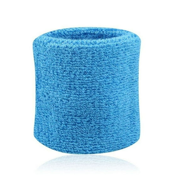 Naierhg 2Pcs Sports Wristband Solid Color Absorbent Cotton Breathable Quick Dry Sweatband for Tennis