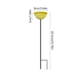 thumbnail image 3 of Metal Flower Garden Stake Bird Bath, Artificial Alloy Outdoor Yard Art Bird Feeder Bowl, Pollinator Watering Station for Butterflies, 1.96" x 3.54" x 25.78", KTFgvq, 3 of 6