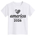 thumbnail image 5 of mgoYE 250th US Shirt 250 Year Birthday Independence Shirts for Boys Girls United States 250 Years Since 1776 2026 V Neck Tshirt America 250th Anniversary Shirt(White,5-6 Years), 5 of 5