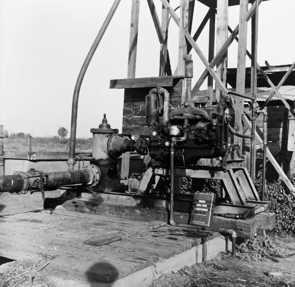 Irrigation Pump 1938 Na Pumping Plant For Irrigation Powered By A