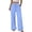 Sky Blue, variant on Women's 2026 Summer Lightweight Cotton Linen Wide Leg Trousers Elegant Casual Pants with Pockets by Yigetop Beige L