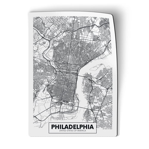 Philadelphia Street Map - 5.5" Magnet for Car Locker Refrigerator