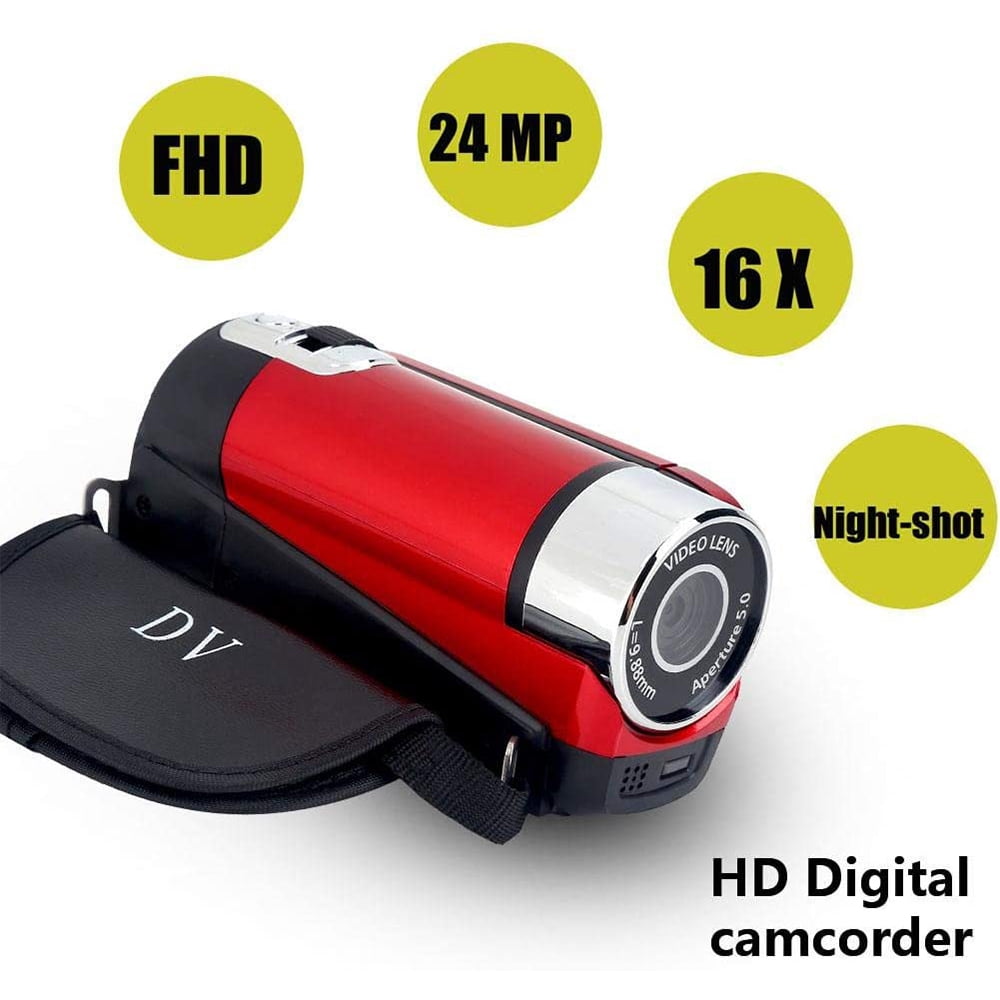 LNKOO Video Recording Camcorder, Full HD 270° Rotation 1080P 16X High Definition Digital Camcorder Video DV Camera with 270°Rotation 2.7Inch LCD